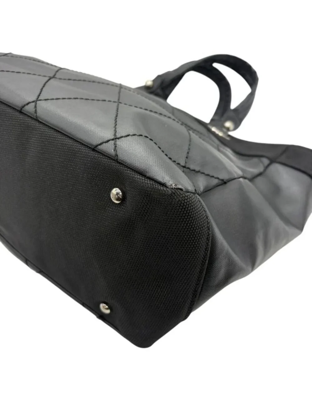 Chanel Tote Paris Biarritz MM Black Silver 3421 - Picture 10 of 15